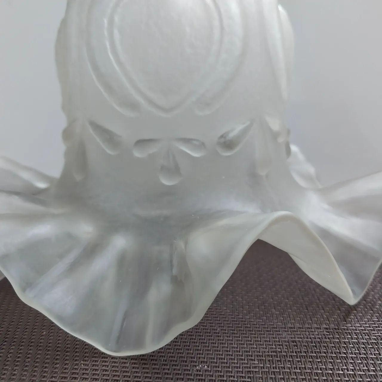 Cúpula Tulipa de Vidro Fosco Trabalhado - Lustre ou Arandela - Foto 5