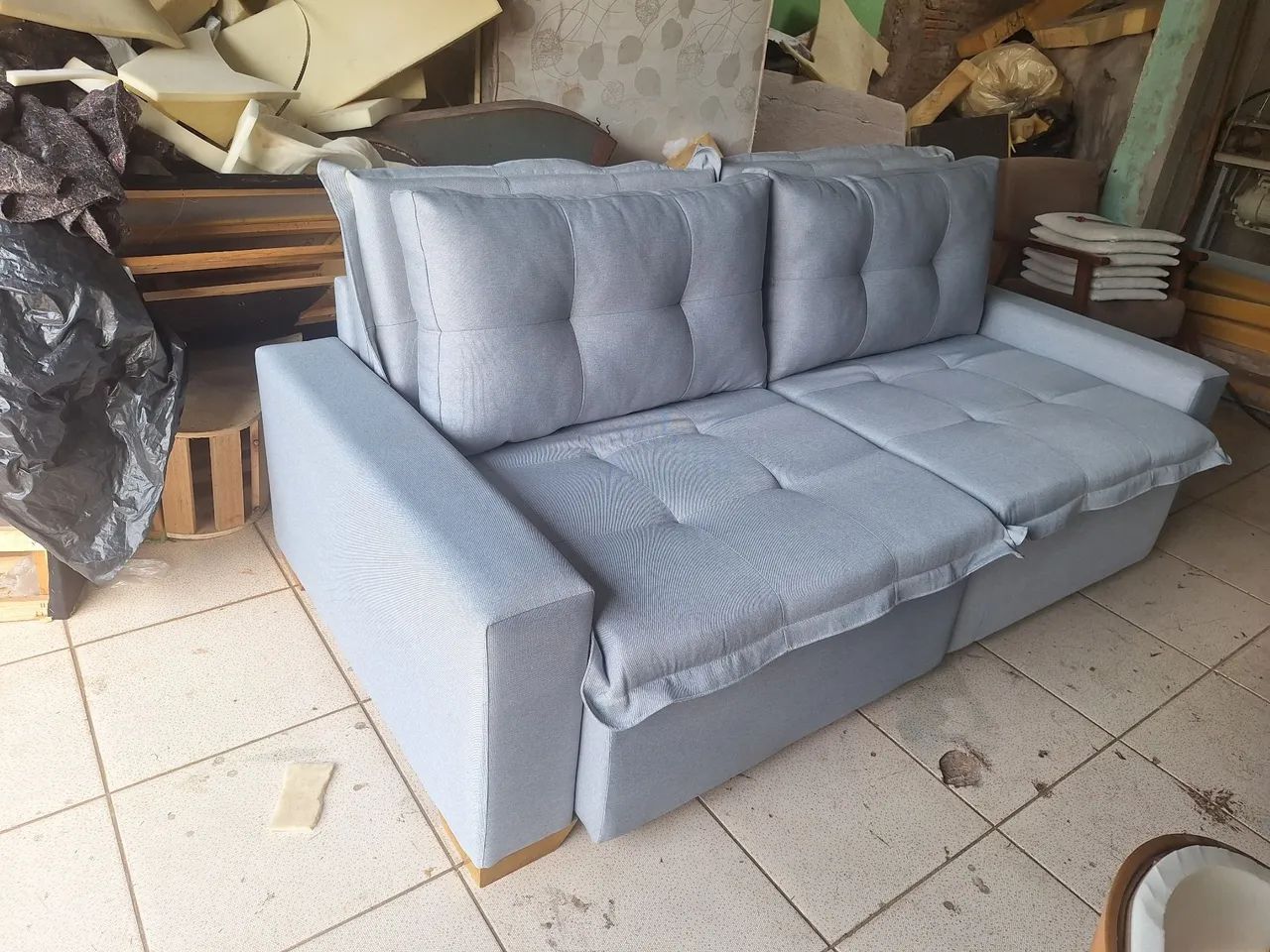 Sofa caixa zero 2metros e 20 todas as cores só por encomenda  - Foto 4