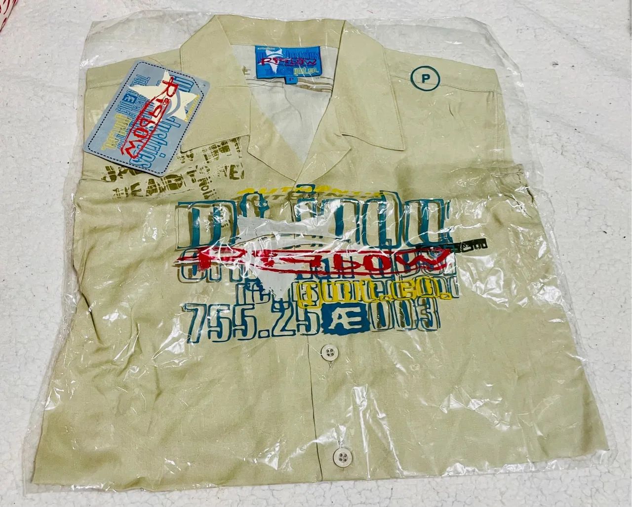 Camisa Estampada Bege - estilo surf P