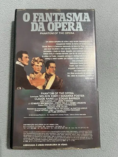 Vhs - O Fantasma Da Ópera - Nelson Eddy - Foto 2