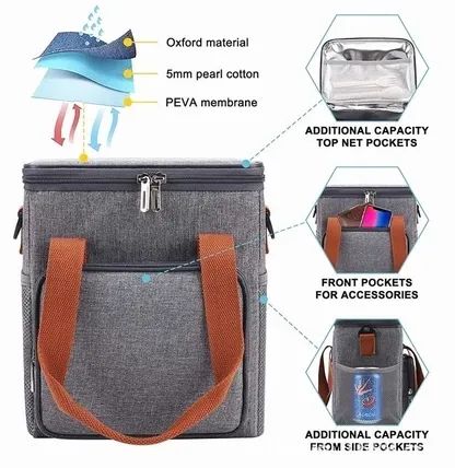 Bolsa Térmica Com Alça De Mão E Lateral Isolamento Térmico Eficiente z979 - Foto 3