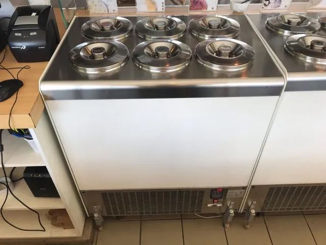 Vitrine Gelato Pozzetto BRX - Balcão para Gelateria - 10 sabores - Foto 5