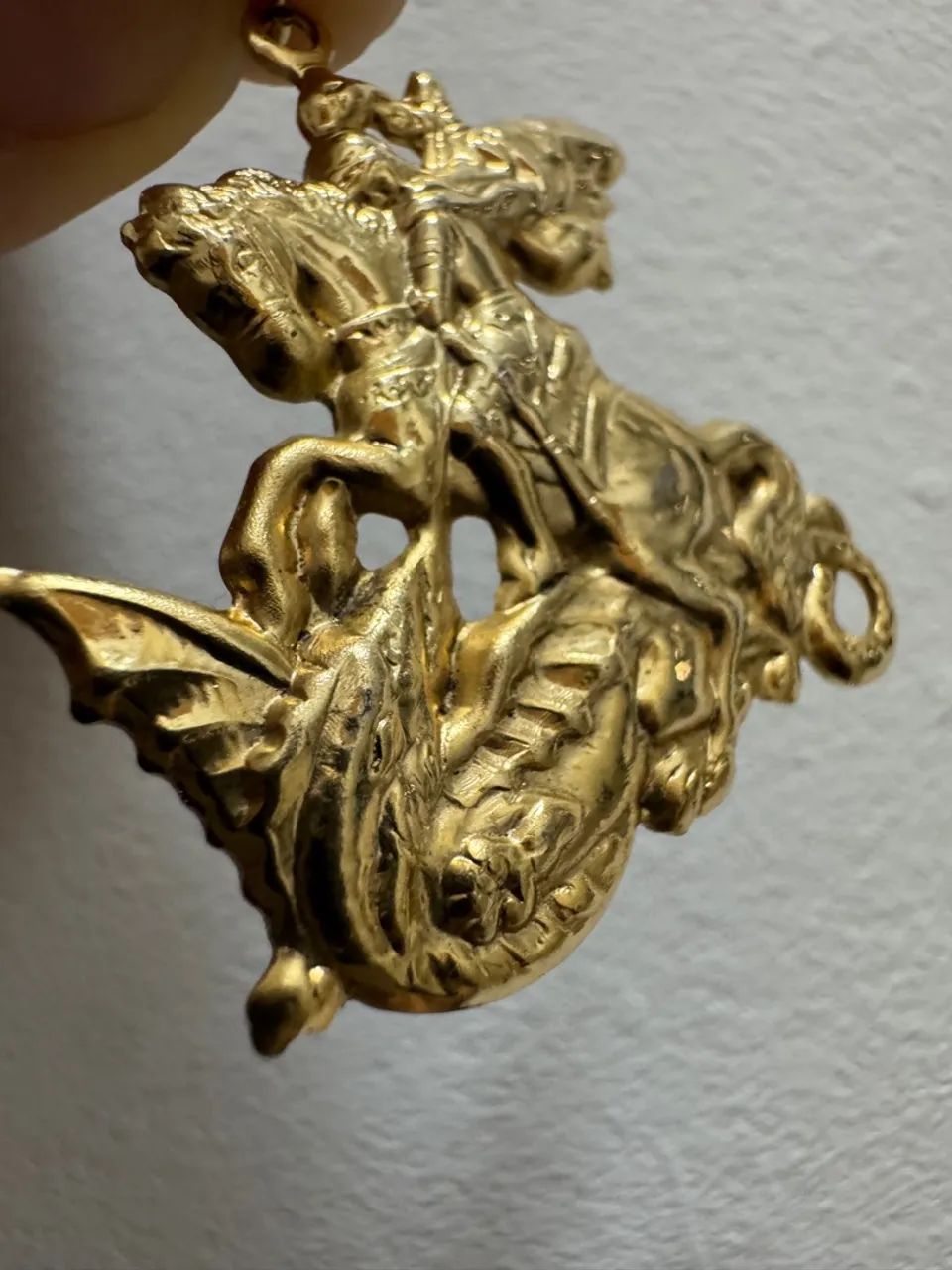 Pingente de São Jorge em Ouro - Foto 3