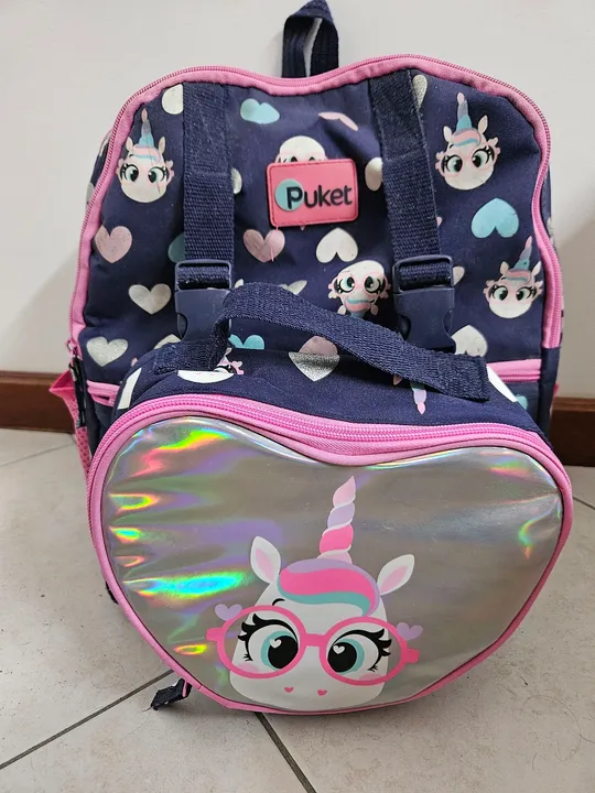 Mochila escolar de unicórnio PUCKET