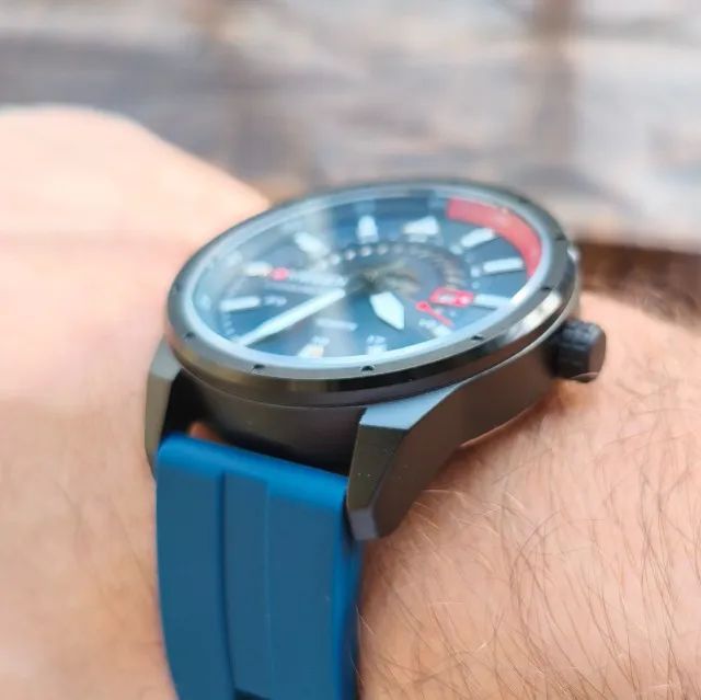 Relógio Curren Silicone Azul Elegante - Foto 5