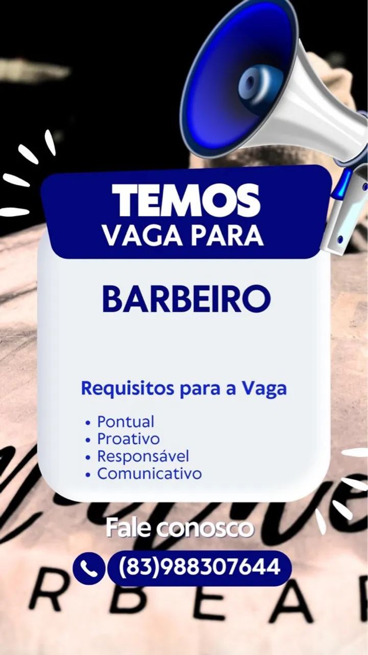 Vaga pra Barbeiro