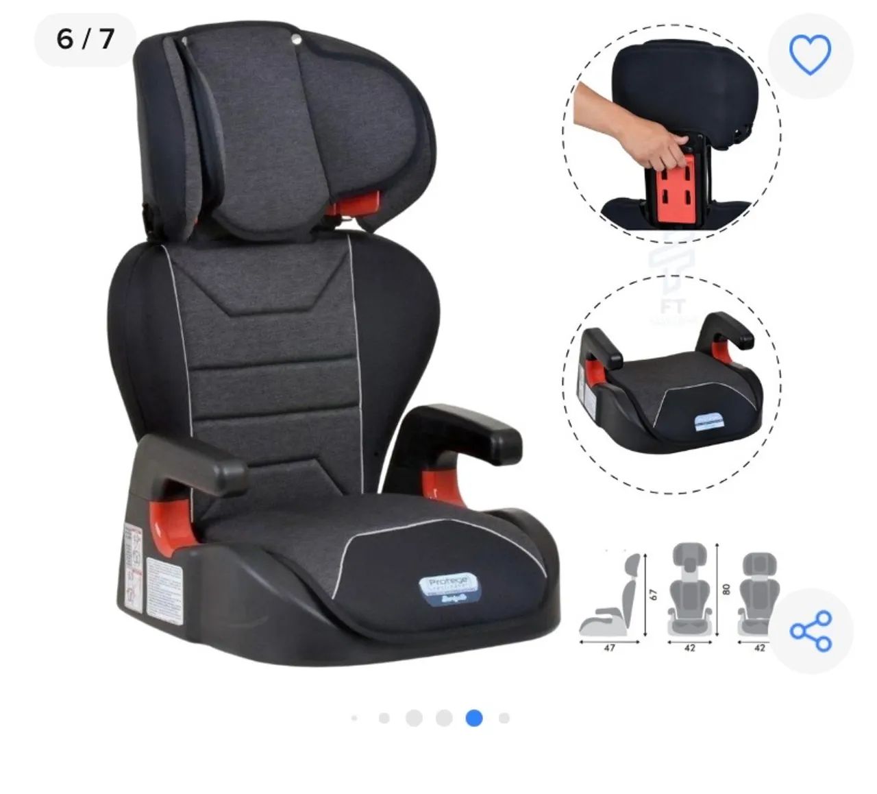 Cadeirinha de Carro Infantil burigoto Múltipla 1,2,3  - Foto 3