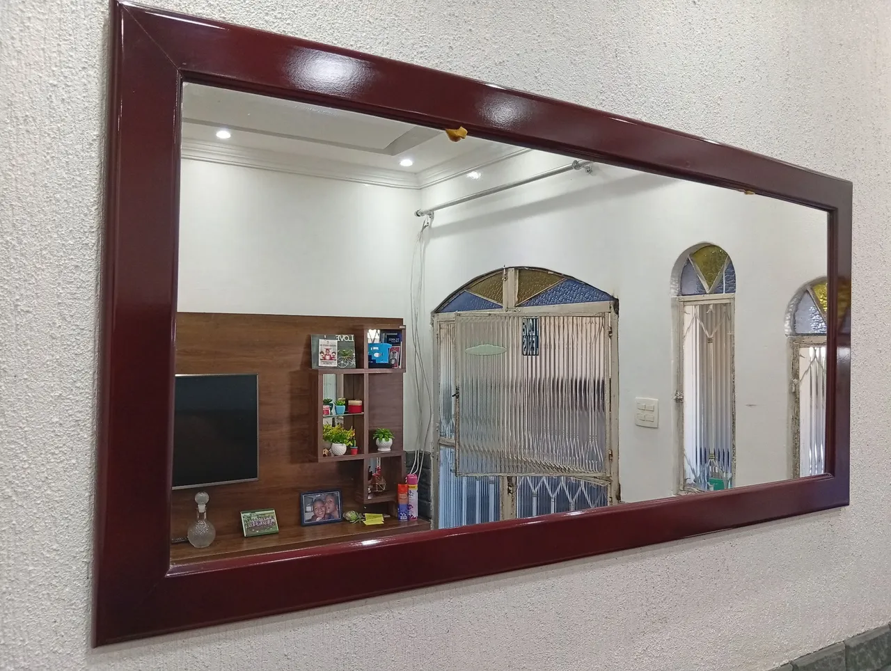 Espelho Retangular Decorativo em Madeira