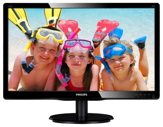 Monitor Philips 18.5 Polegadas LCD Widescreen VGA HD 1366x768 + Base Fixa + Fonte
