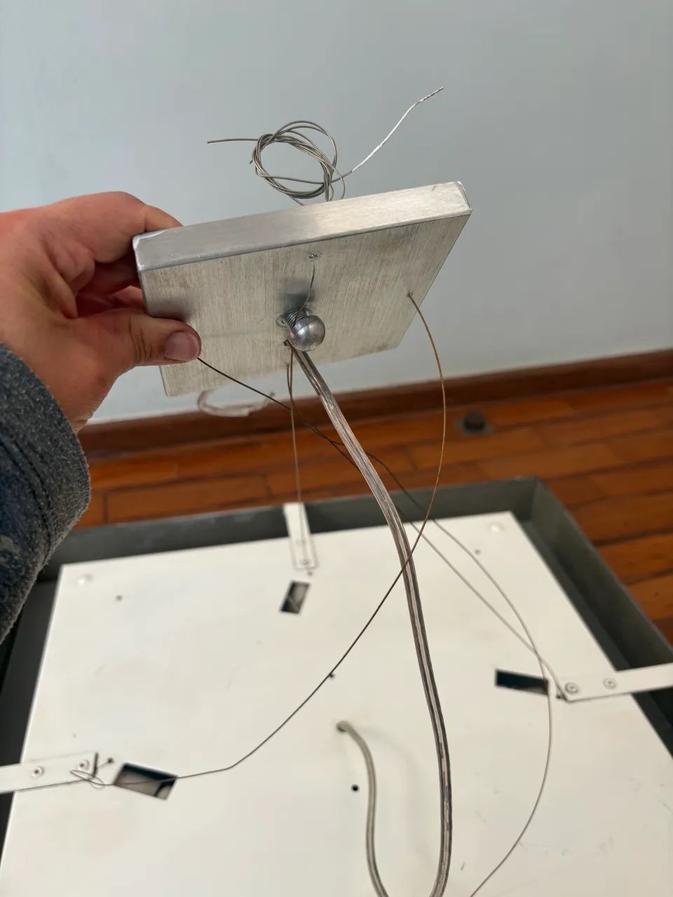 Luminária suspensa vidro alumínio gigante  - Foto 5