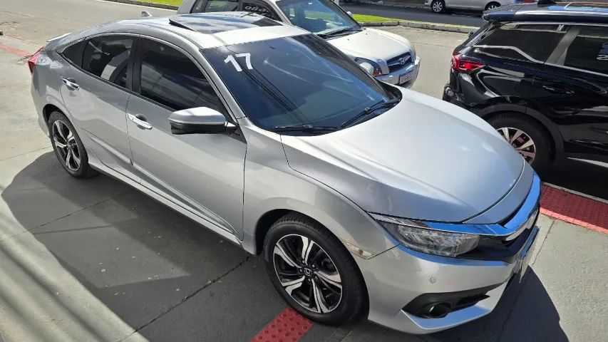 Honda Civic Touring 1.5 Turbo automático 2016/17 - Com teto solar! Excelente estado! - Foto 5