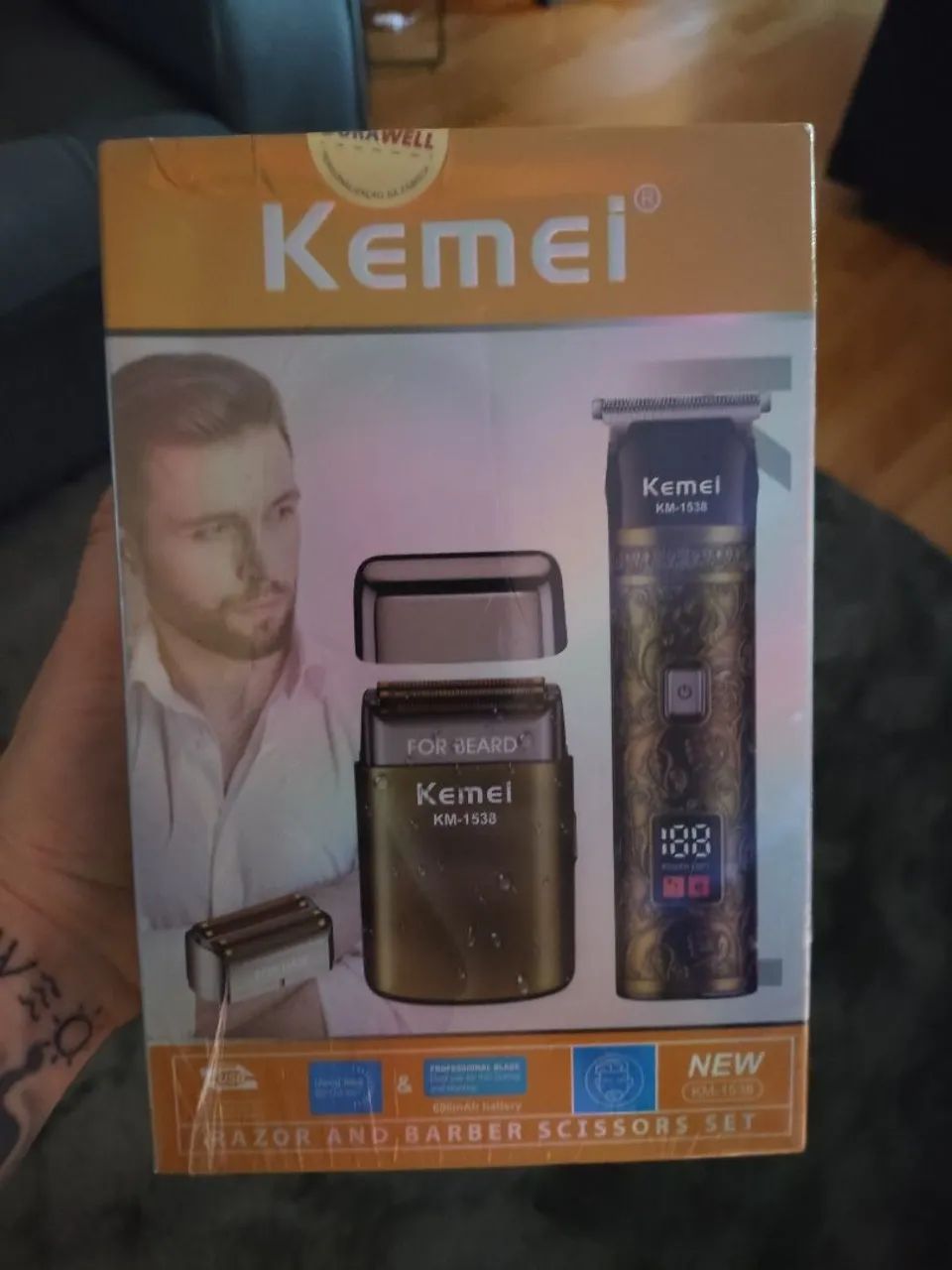 Barbeador elétrico e máquina shaver conjunto