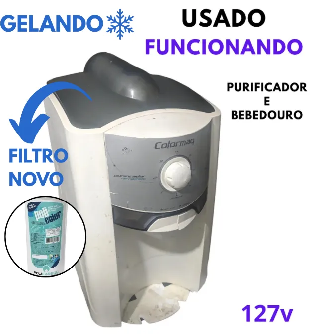 Bebedouro purificador de água gelada 2,3l colormaq 127V