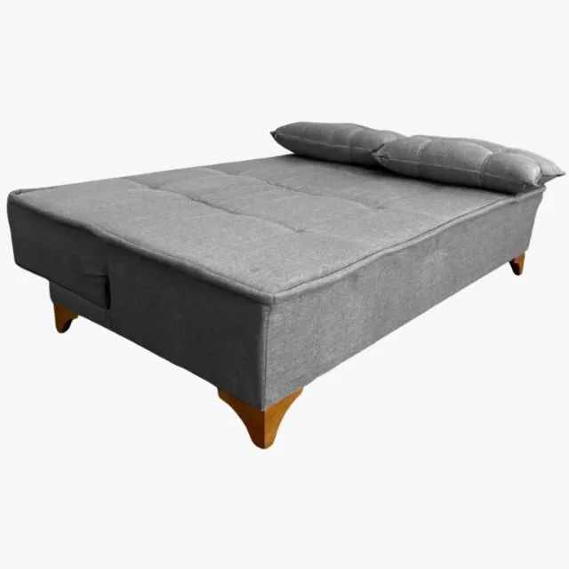 Sofá Cama Zayn 1,86 m Veludo Cinza Pronta Entrega. - Foto 2