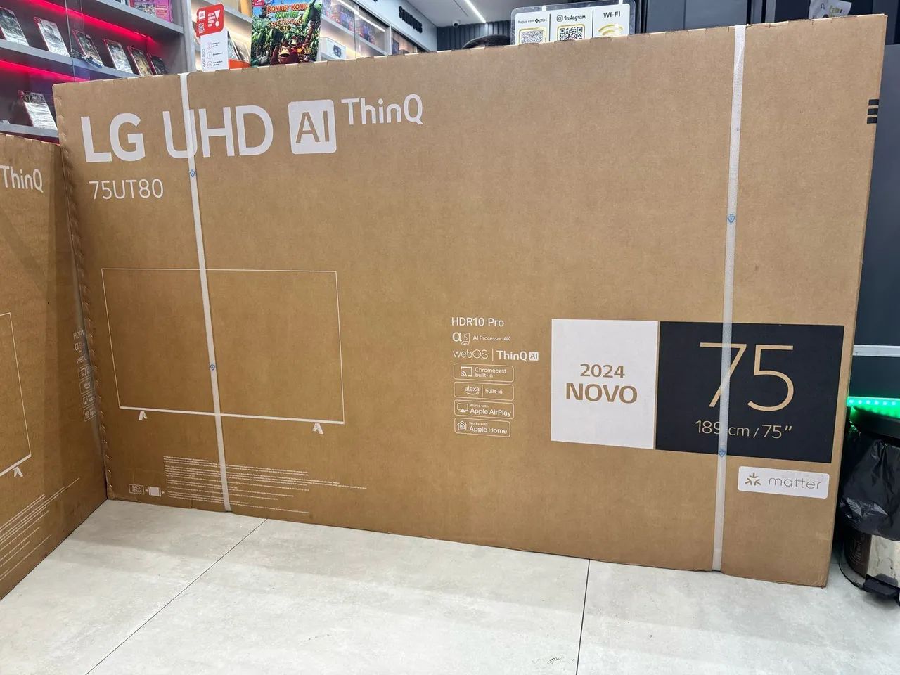 TV LG UHD AI ThinQ 75UT80 75 polegadas|LACRADO 1 ANO DE GARANTIA 