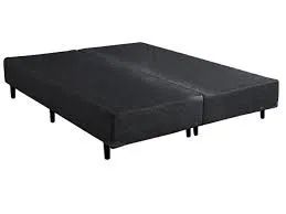 Base Box Queen Bipartido Blindado Preto - Entrega Rápida! 