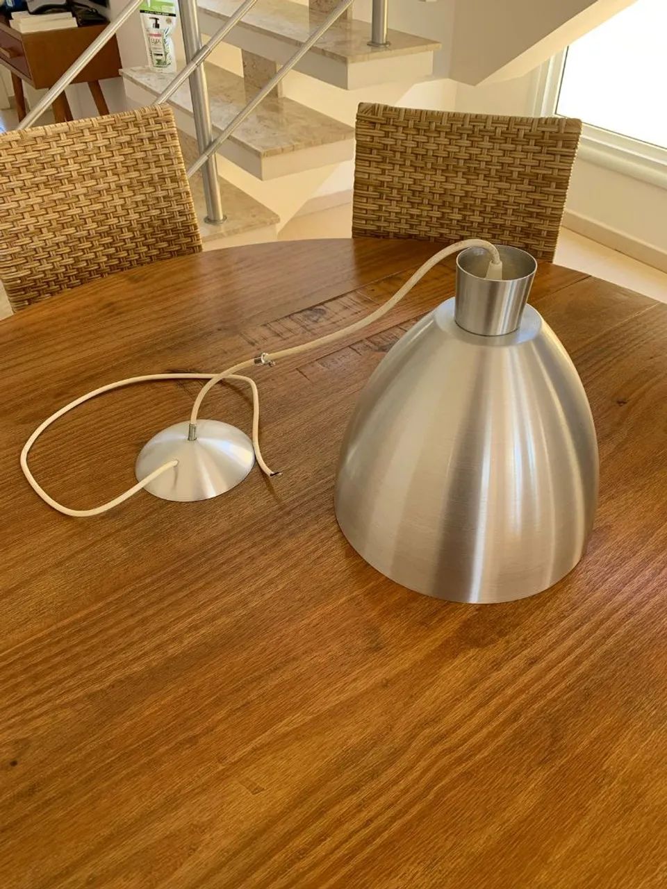 Luminária Pendente em Aço Inox