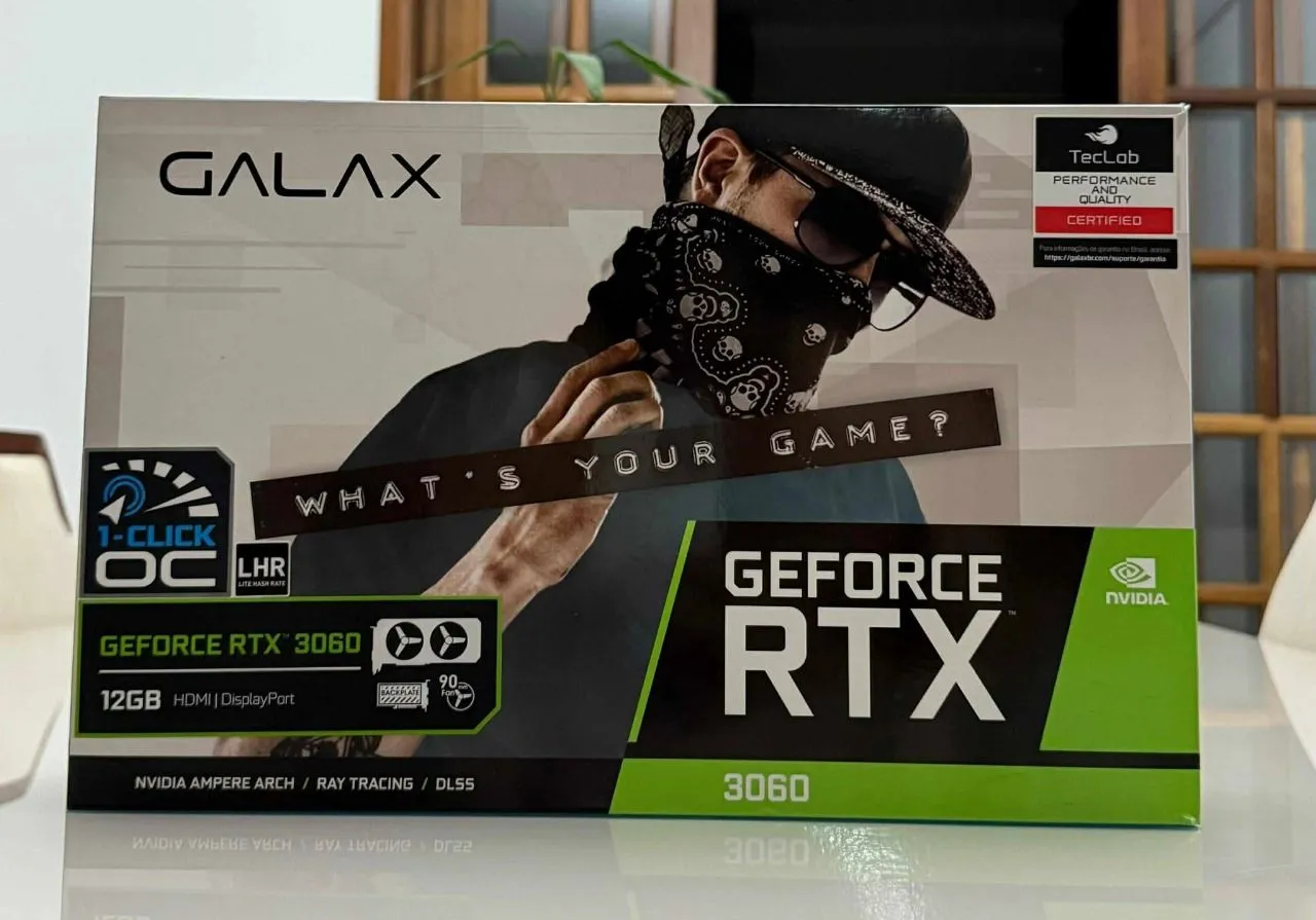 Placa de Vídeo Galax GeForce RTX 3060 12GB