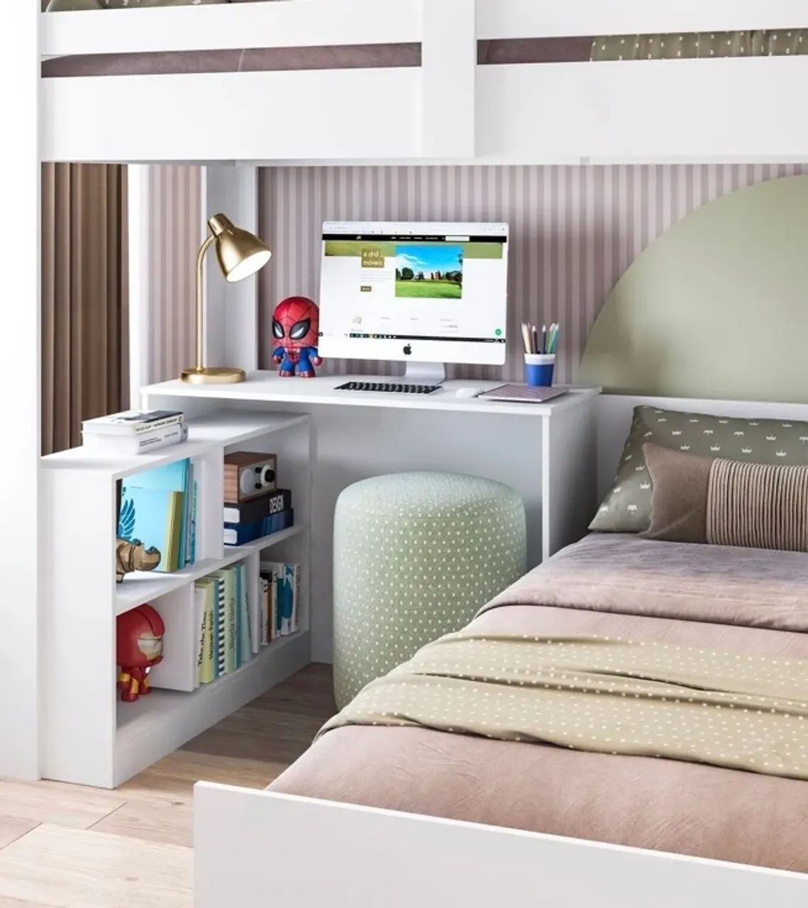 Cama Beliche com escrivaninha  - Foto 4