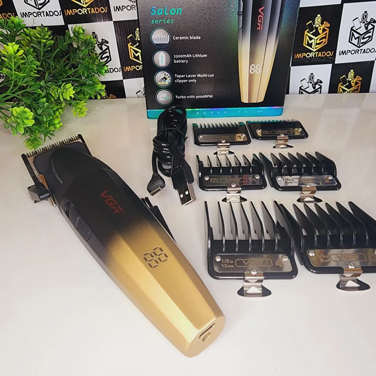 Máquina de Cortar Cabelo Profissional VGR V-003 Com Ajuste de Velocidade - Foto 6