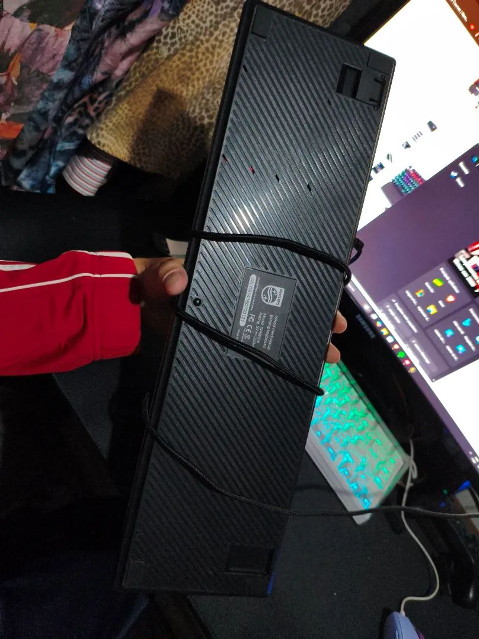 Teclado Gamer Philips SPK 8624 Iluminado RGB - Foto 2