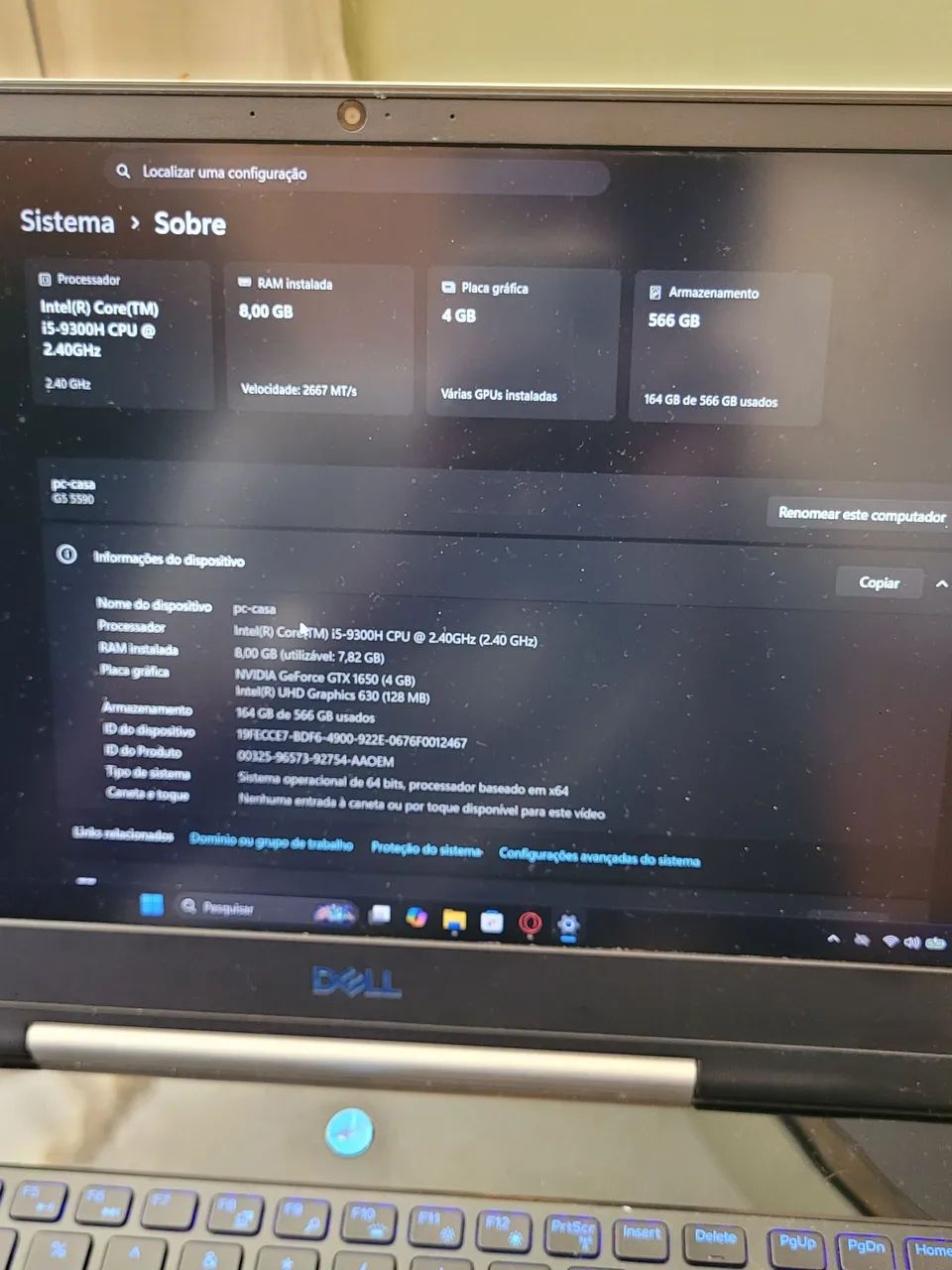 Notebook Dell G5 5590 i5 9300H  - Foto 3