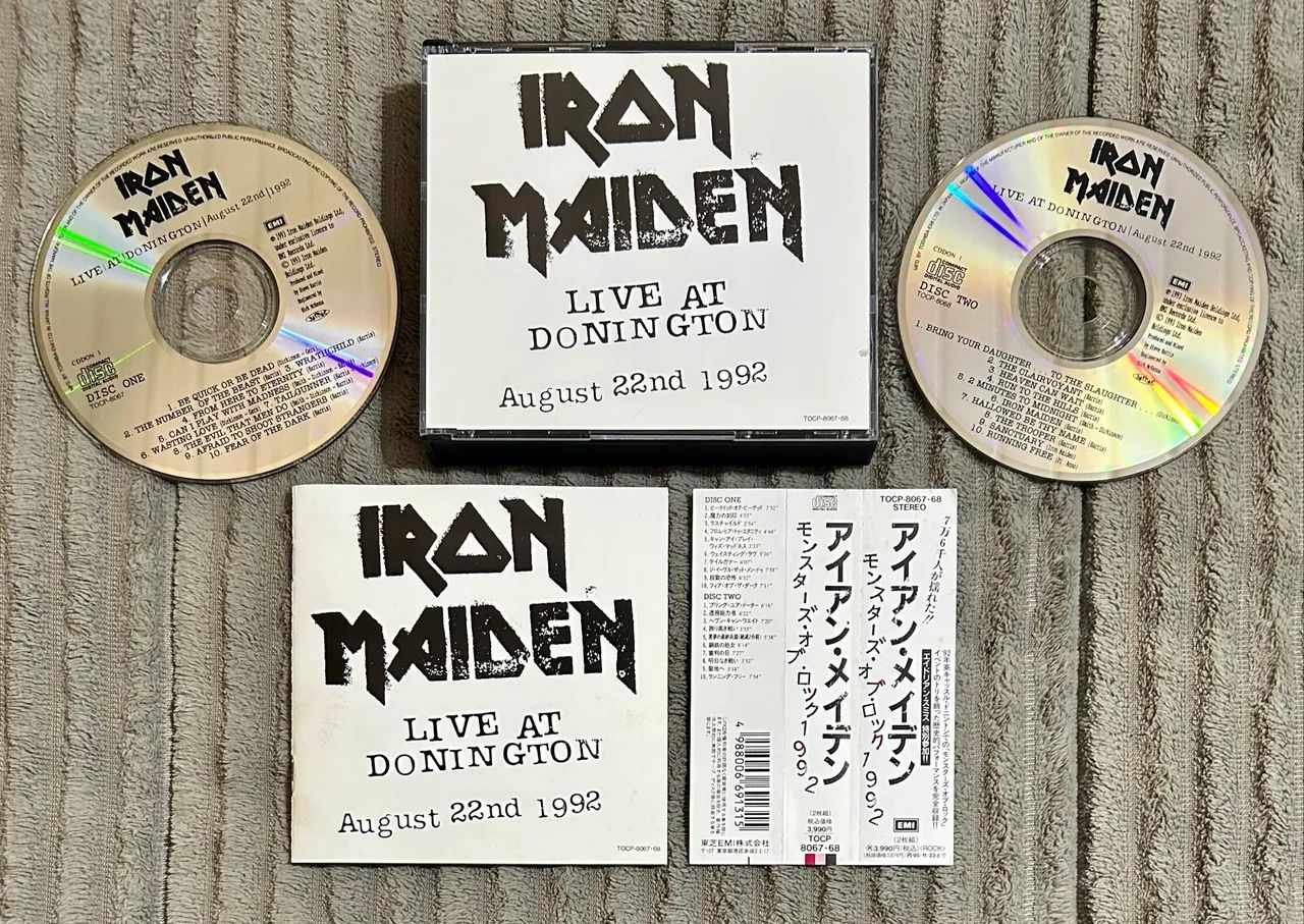 Iron Maiden Live At Donington 1992 Duplo Caixa Gorda Importado