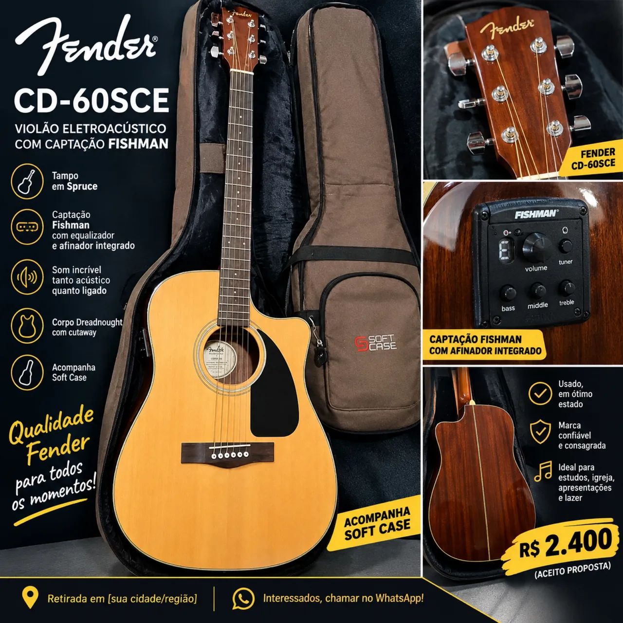 Violão Fender 