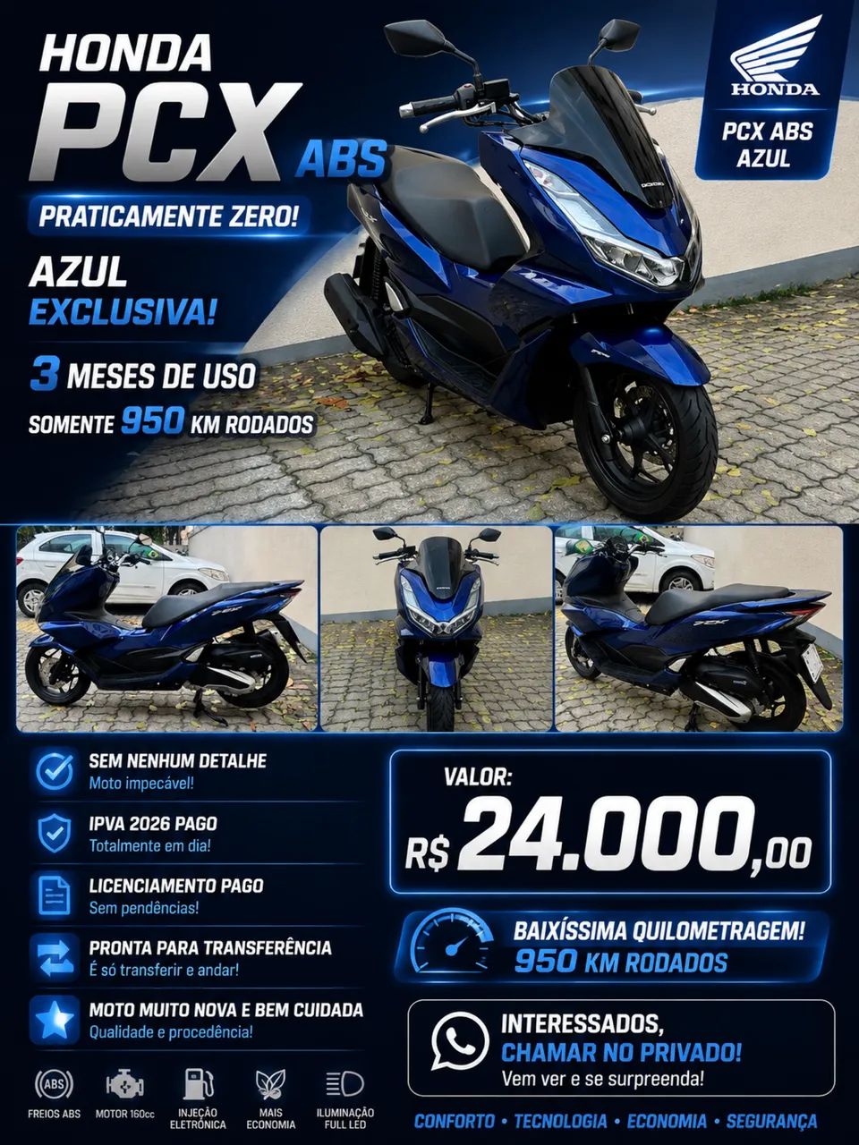 HONDA PCX ABS AZUL