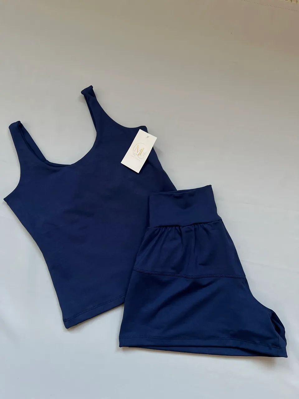 Conjunto poliamida regata + short duplo  - Foto 4