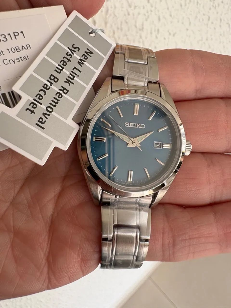 Relógio Seiko Essentials Quartz com pulseira em aço inox e caixa