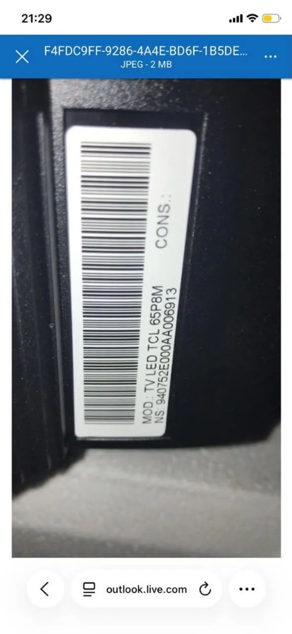 Tv 65 polegadas TCL para retirada de peças  - Foto 4