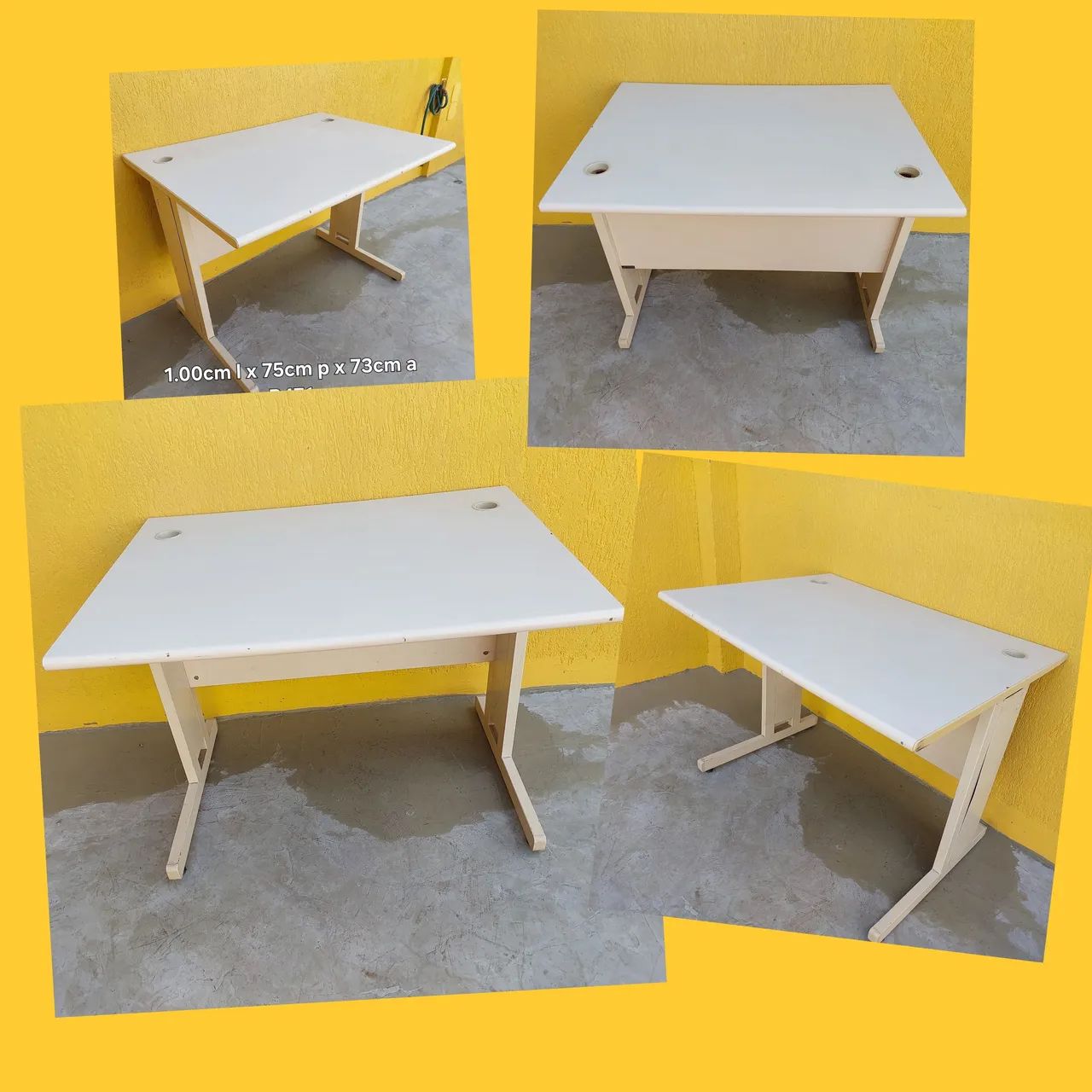 Mesa escritório bege 1.00x75cm