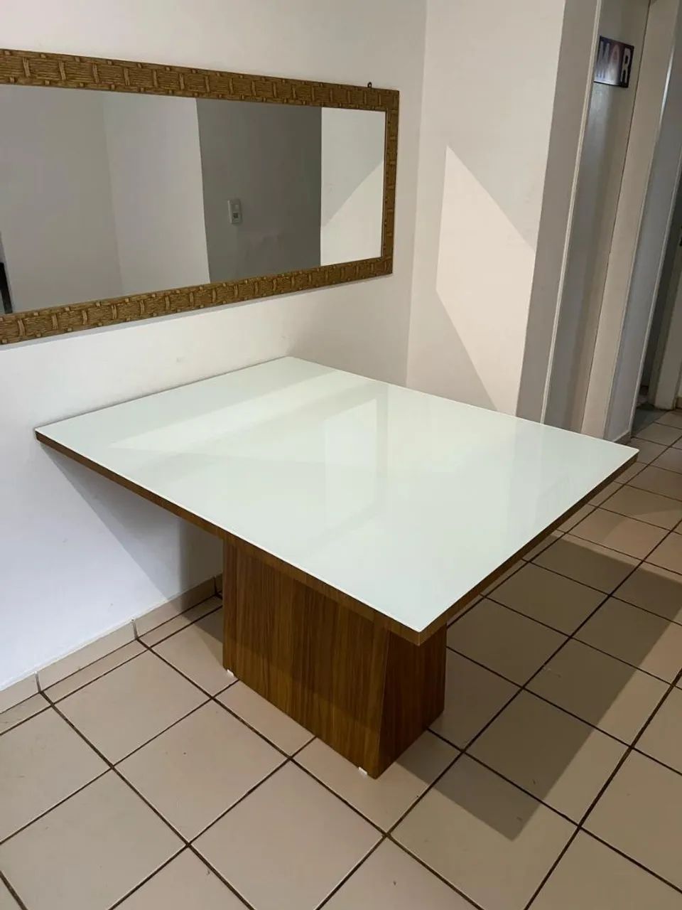 Mesa de Jantar Retangular Luxo com Vidro Laqueado Entrega Grátis  - Foto 3