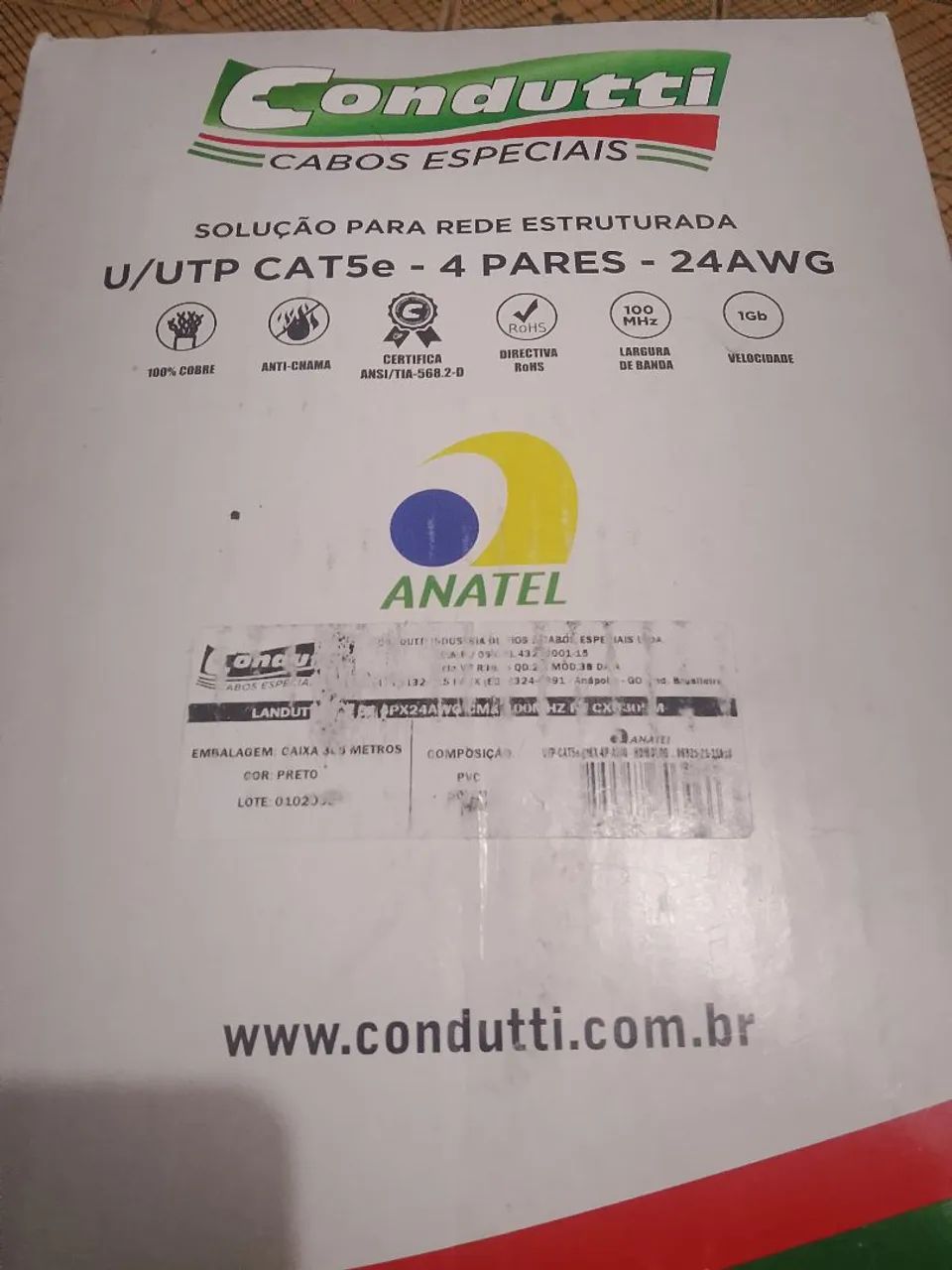 Cabo de rede CAT 5e Landutti - Foto 2