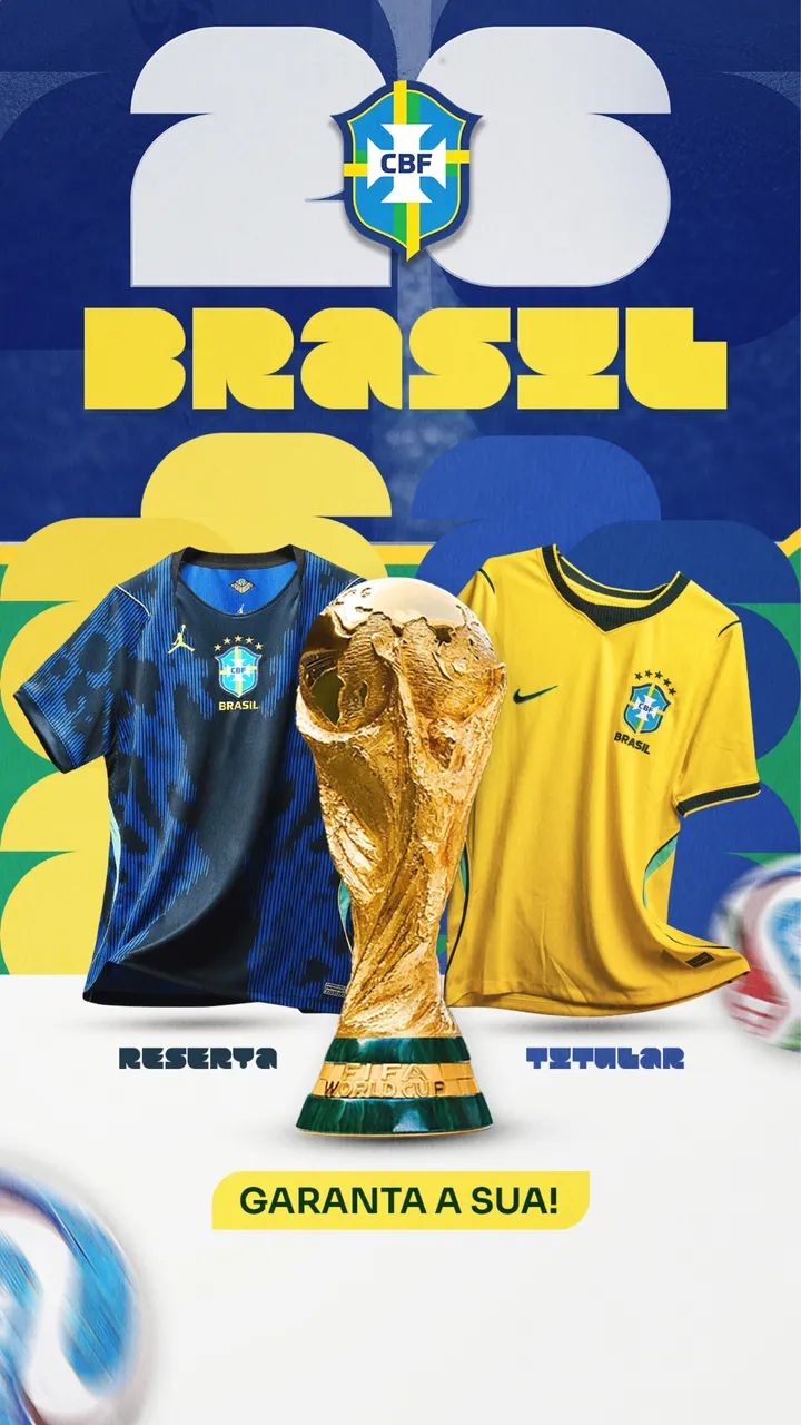 Camisa Do Brasil Titular e Reserva 
