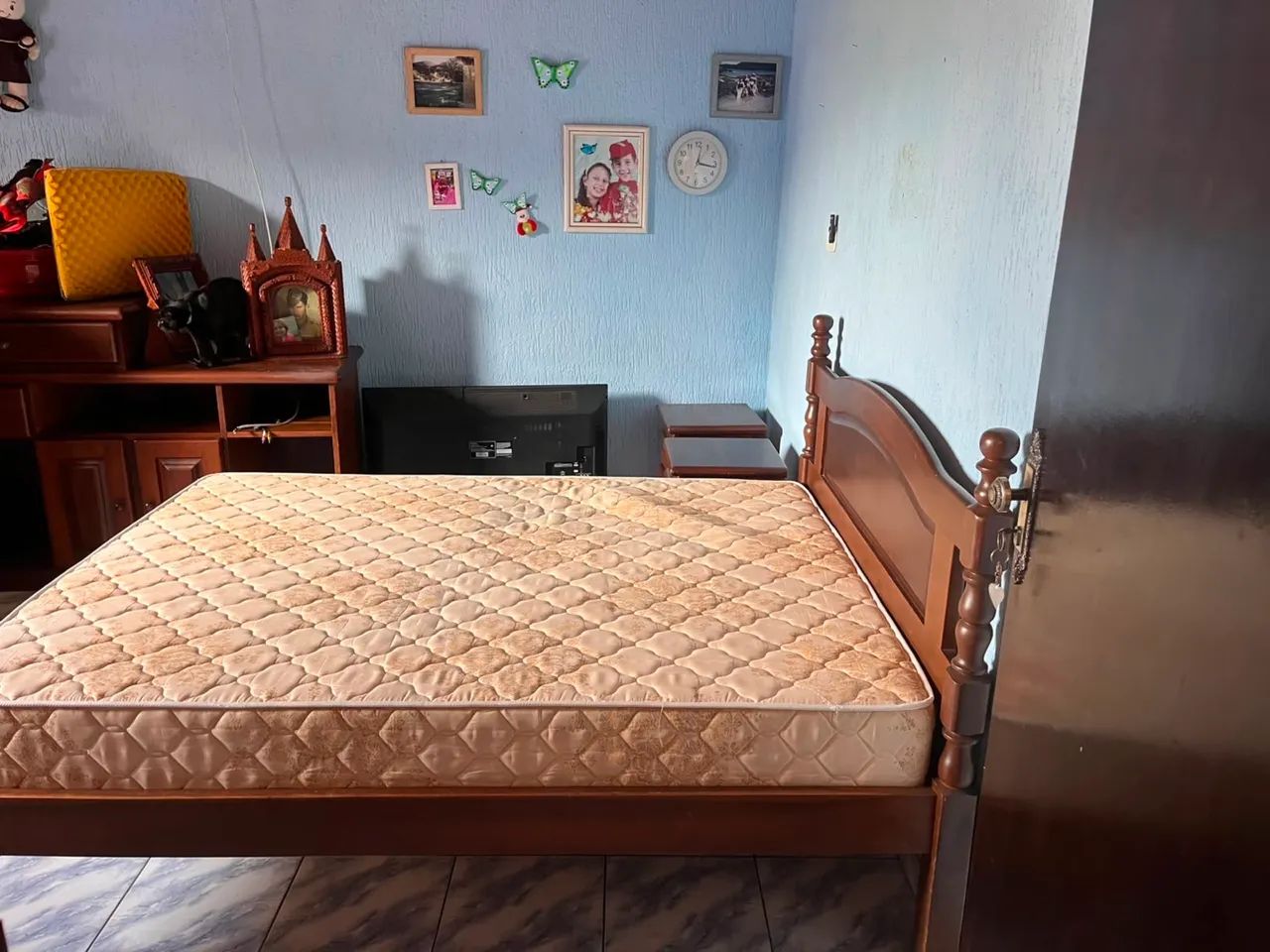 CAMA DE CASAL MADEIRA MACIÇA  - Foto 5