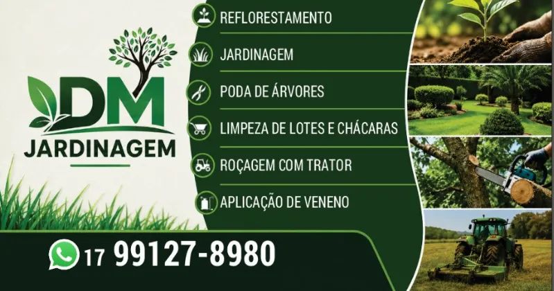 Jardinagem em geral e reflorestamento 