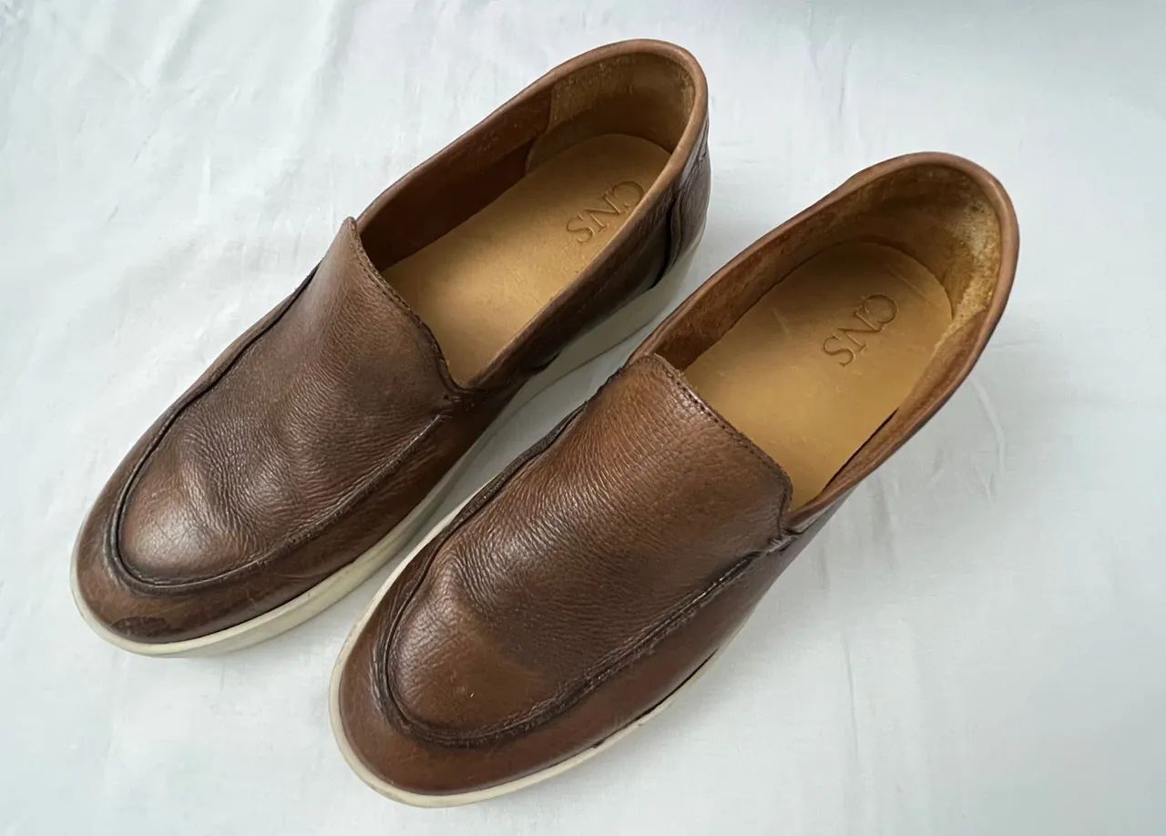Mocassim Cns Tamanho 42 Couro Marrom Ótimo Estado - Foto 3