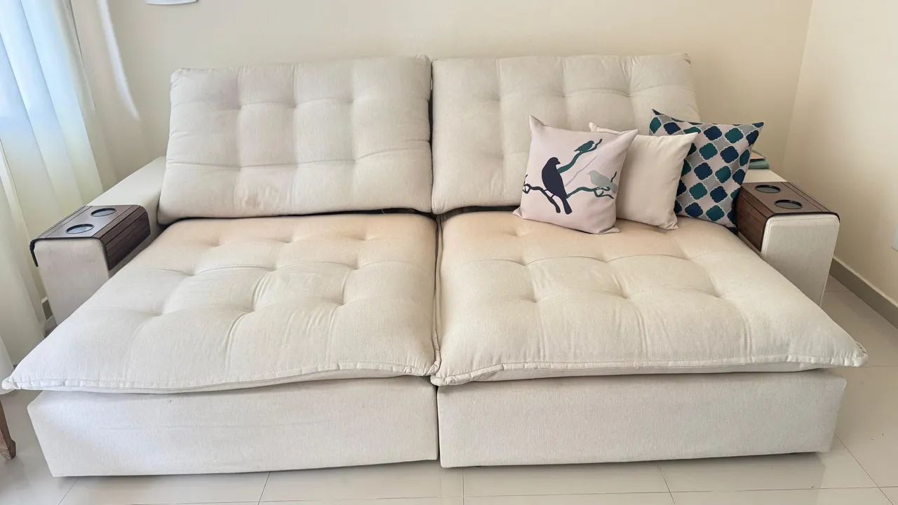 Sofá Califórnia Bege - Conforto e Qualidade Premium