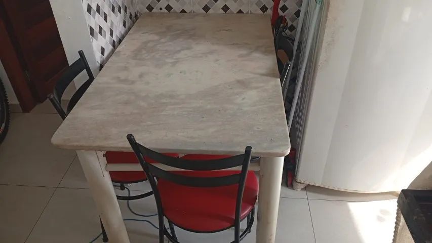 conjunto mesa de jantar de marmore - Foto 2
