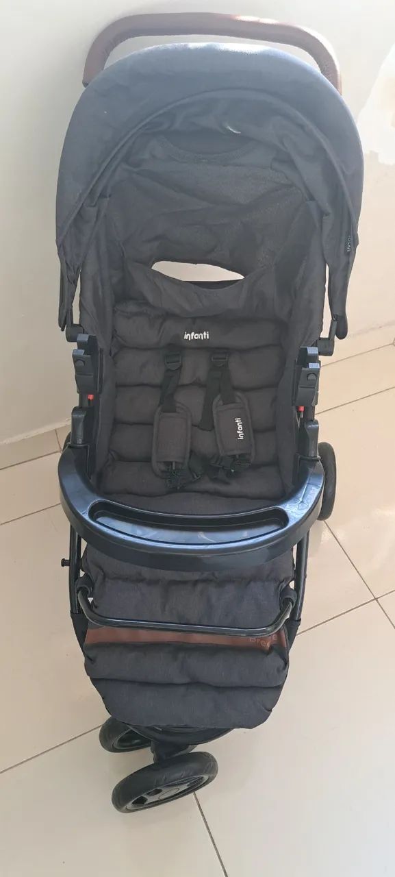 Carrinho e Bebê Conforto - semi novo-Marca Infanti-  - Foto 3