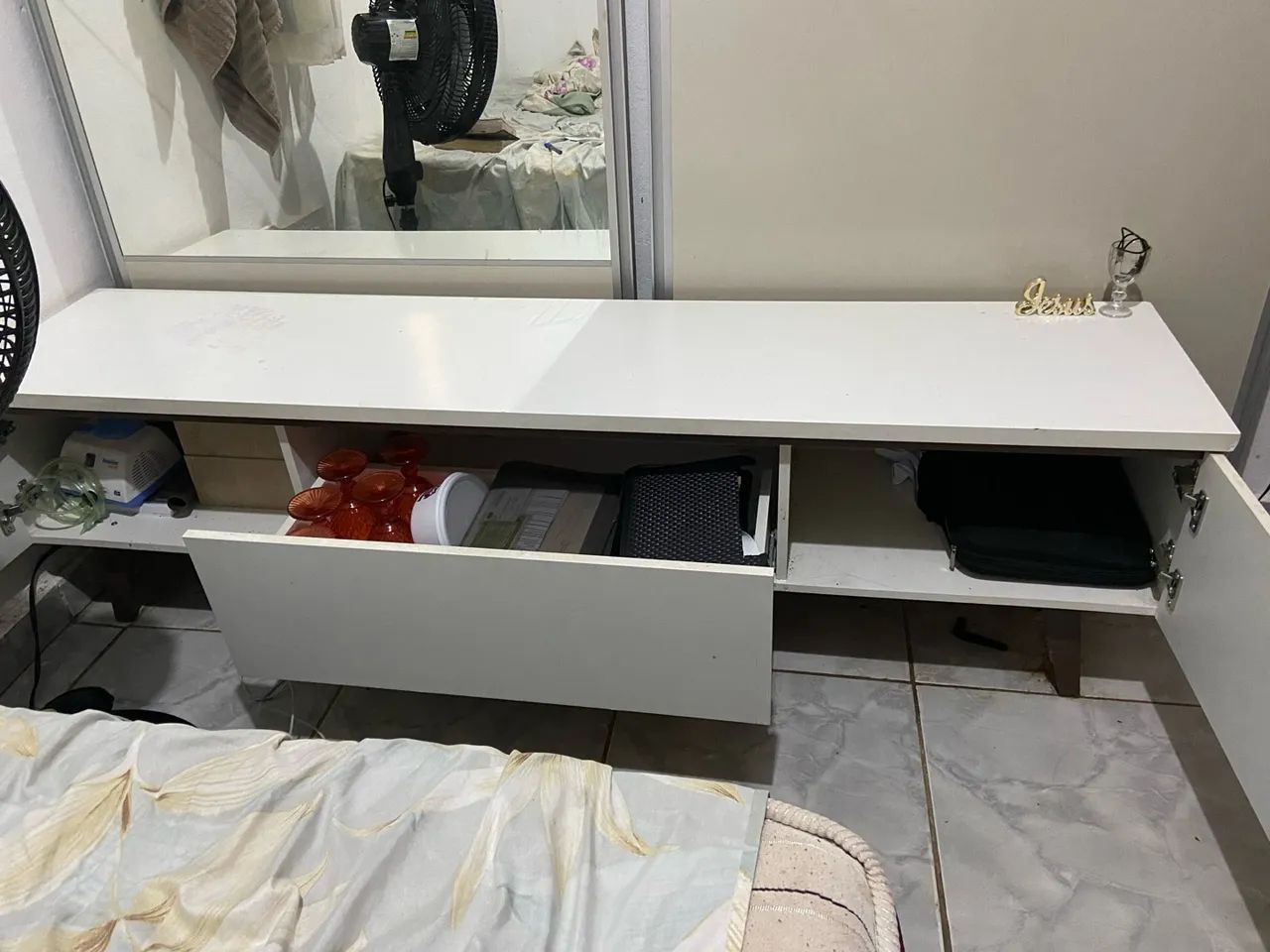 Rack para TV até 75 Polegadas Madesa Reims 2 Portas 1 Gaveta - Foto 2