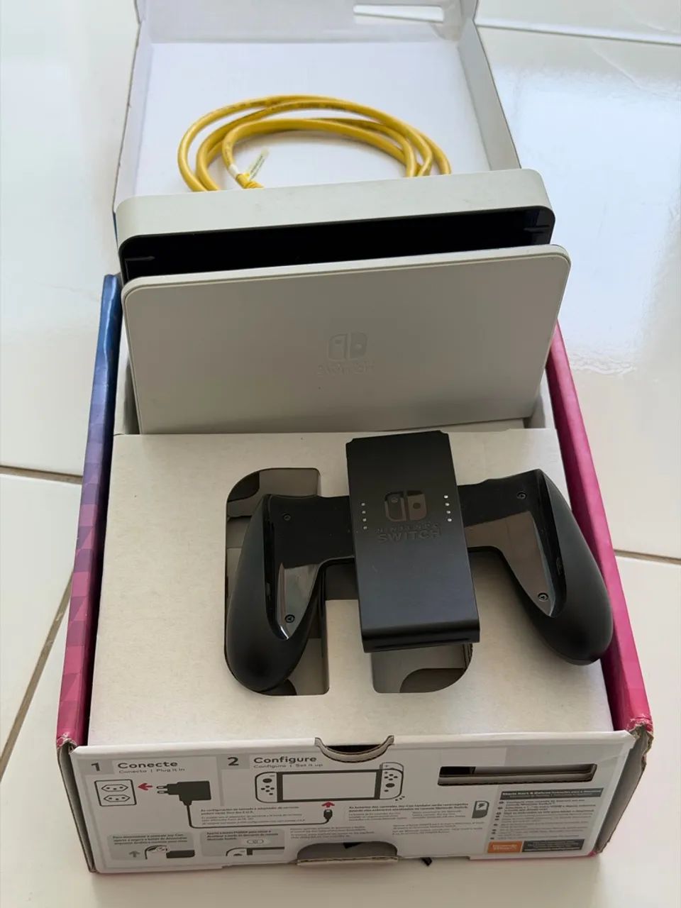 Nintendo, Console + Jogo, Switch OLED Branco - Foto 4