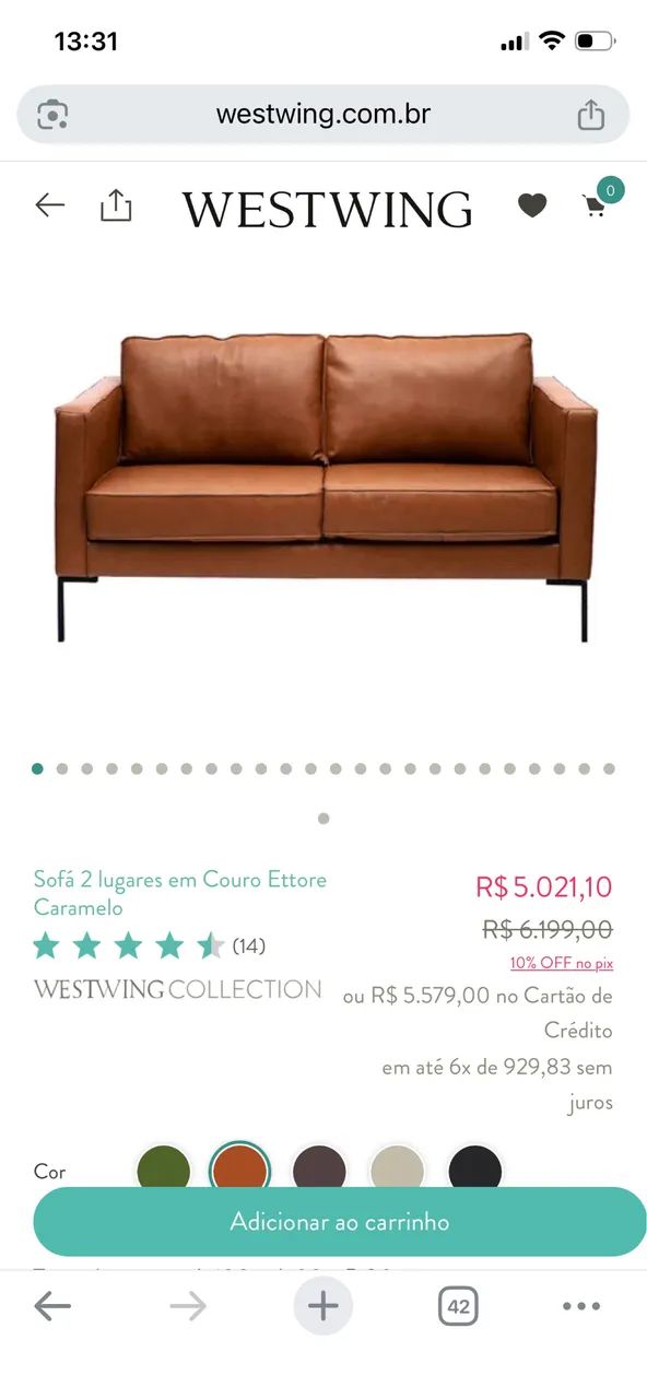 Sofa de couro legítimo  - Foto 2