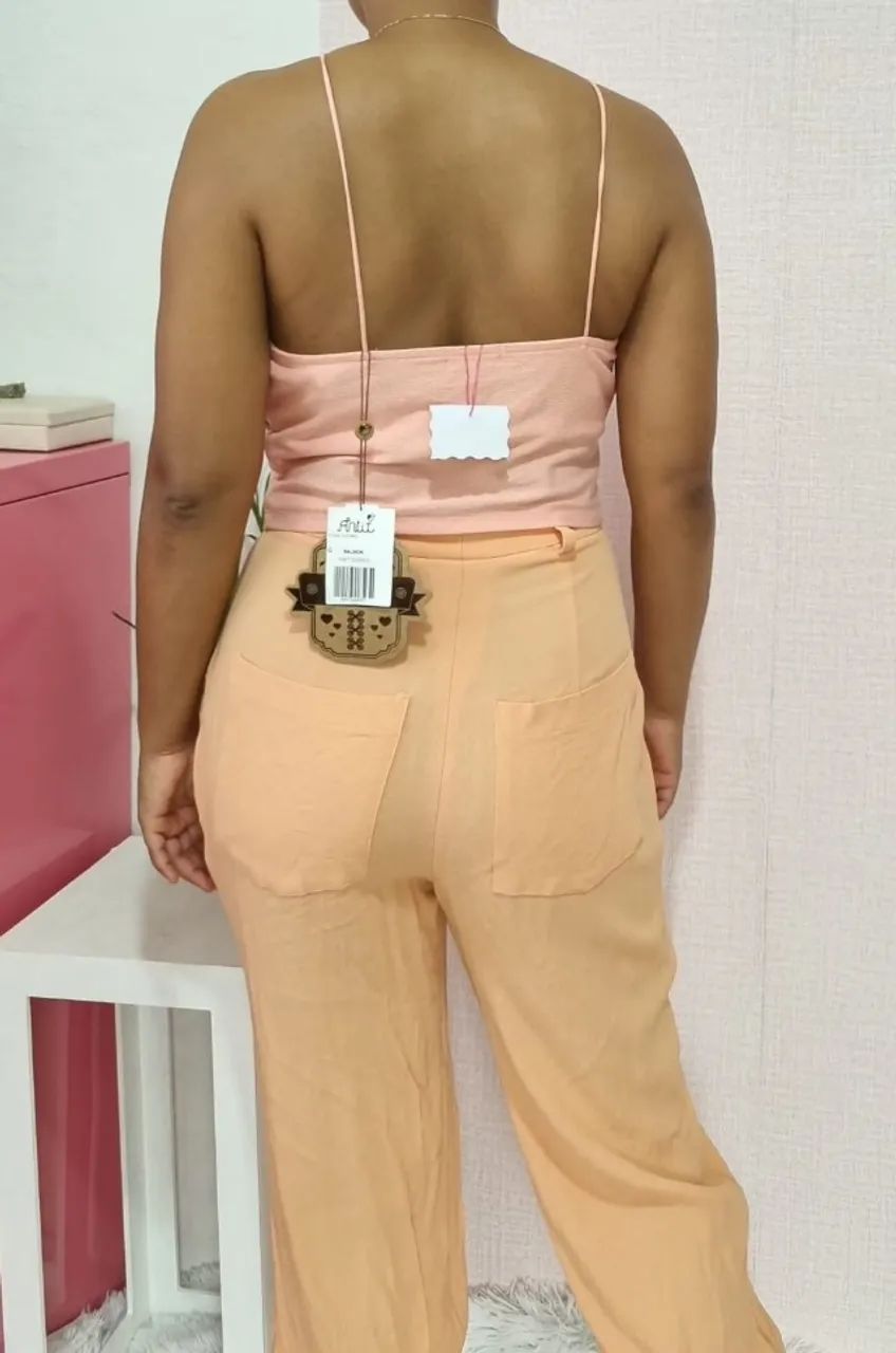 Calça tecido leve pessego ByNV - Foto 2