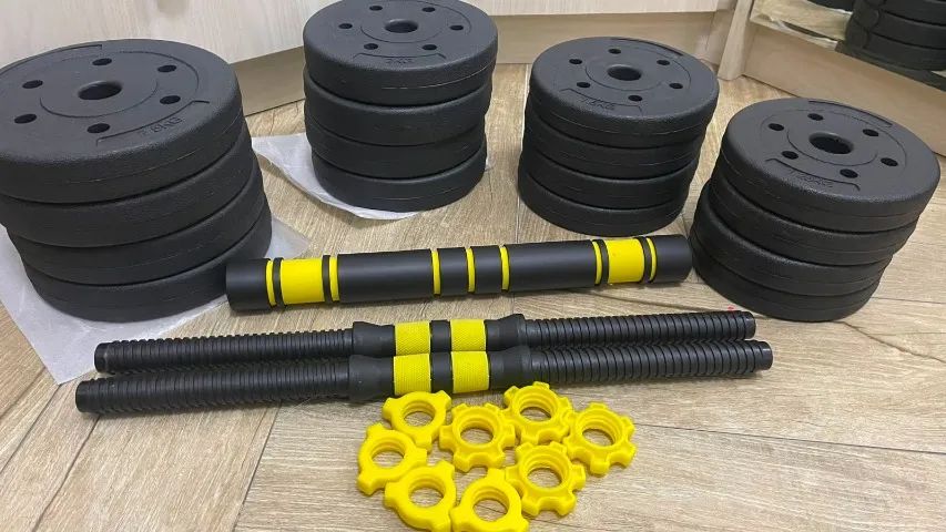 HALTERES AJUSTÁVEIS 29KG- SEMINOVOS, PRONTOS PARA TREINAR!