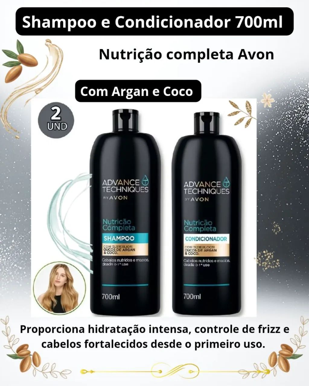 Shampoo e Condicionador Nutrição completa - Avon 