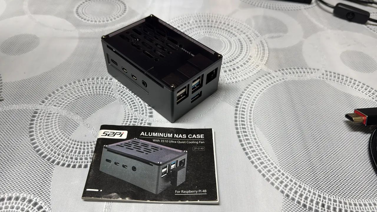 Kit Mini Servidor NAS Raspberry Pi 4 4GB + Case Alumínio 52Pi - Foto 5