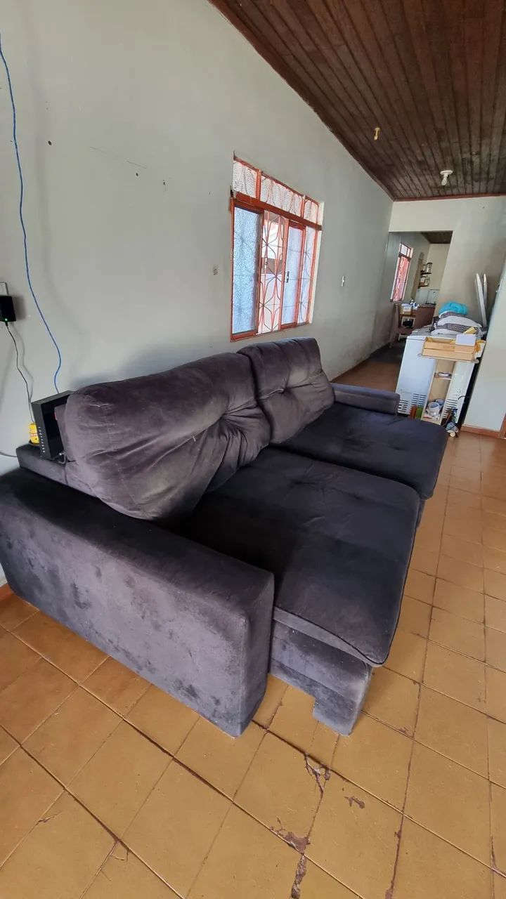 Sofá retrátil em suede - Foto 3